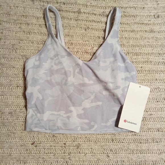 lululemon athletica Tops - Lululemon NWT gray and white align tank cropped
